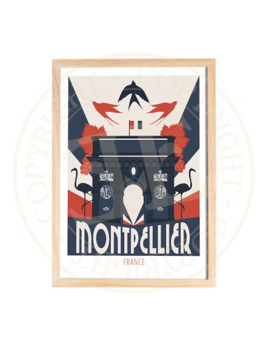 Affiche Montpellier France